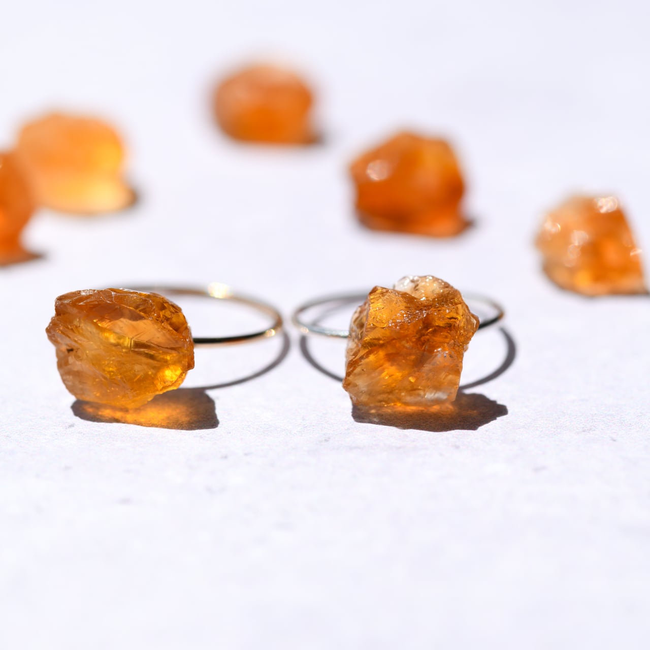 Citrine Raw Stone Necklace | Handmade Natural Stone Jewelry