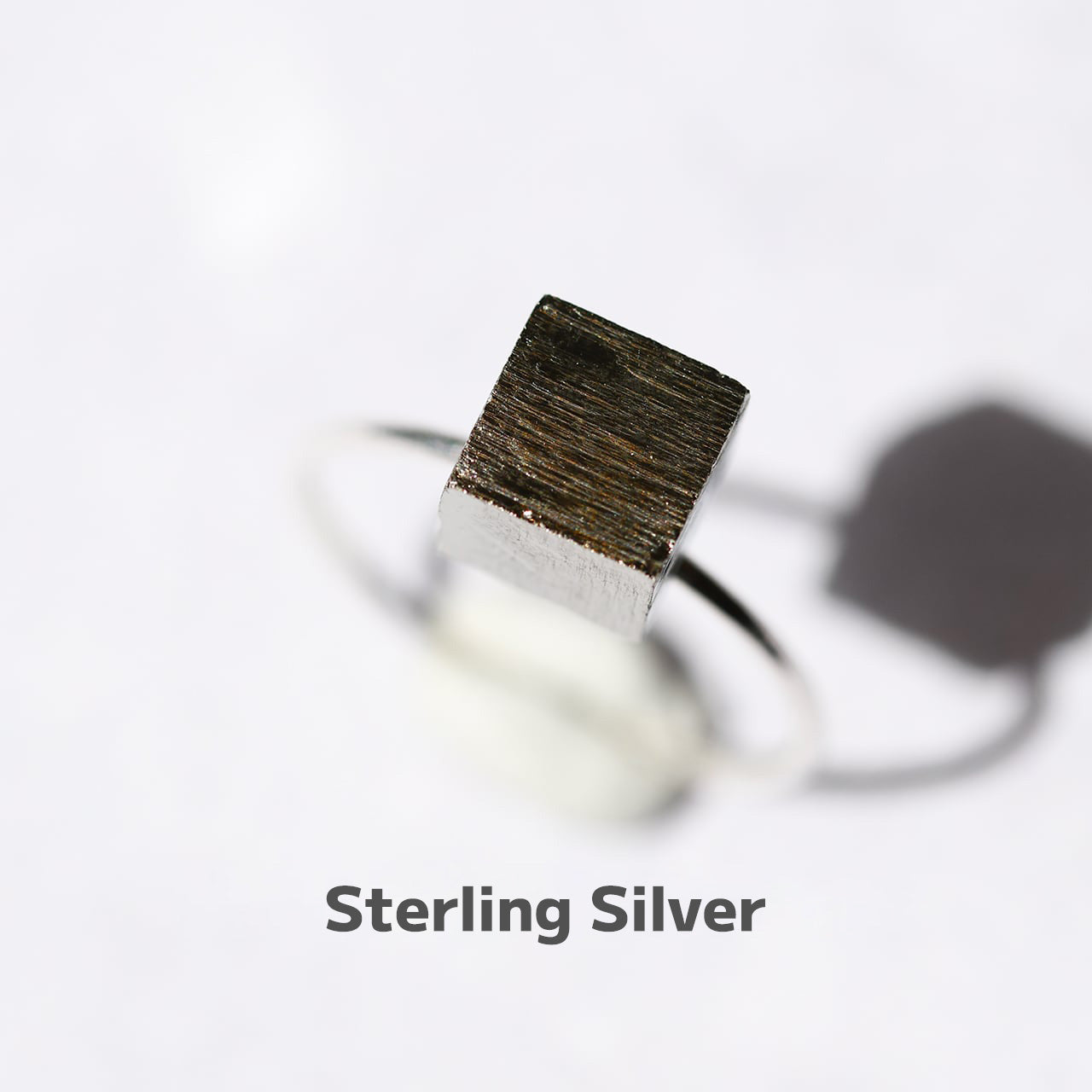 Pyrite (Cubic) Raw Stone Ring | Handmade Natural Stone Jewelry