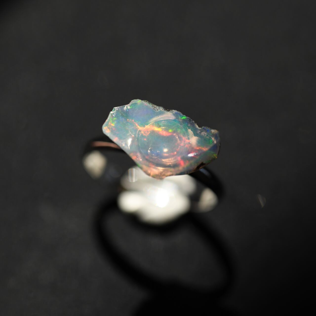 [One of a kind] Opal Raw Stone Ring | Handmade Natural Stone Jewelry [Opal Fest 2023]