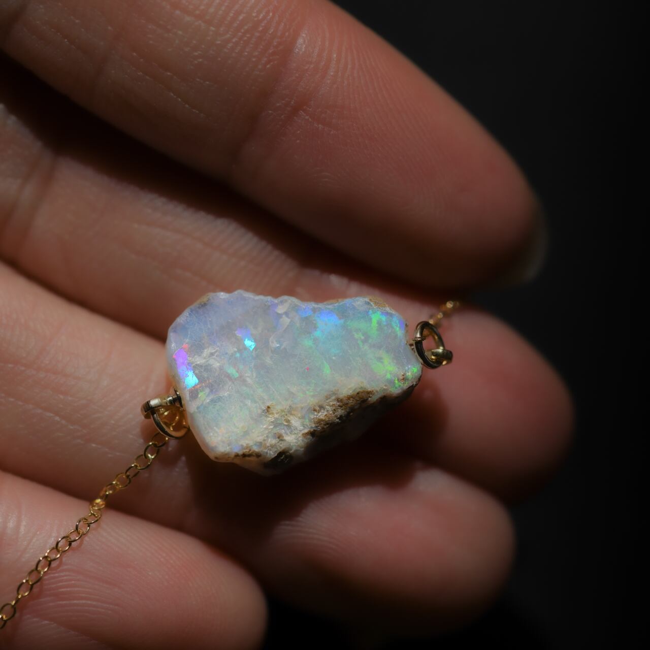 [One of a kind] Opal Raw Stone 14KGF Bracelet | Handmade Natural Stone Jewelry [Opal Fest 2023]