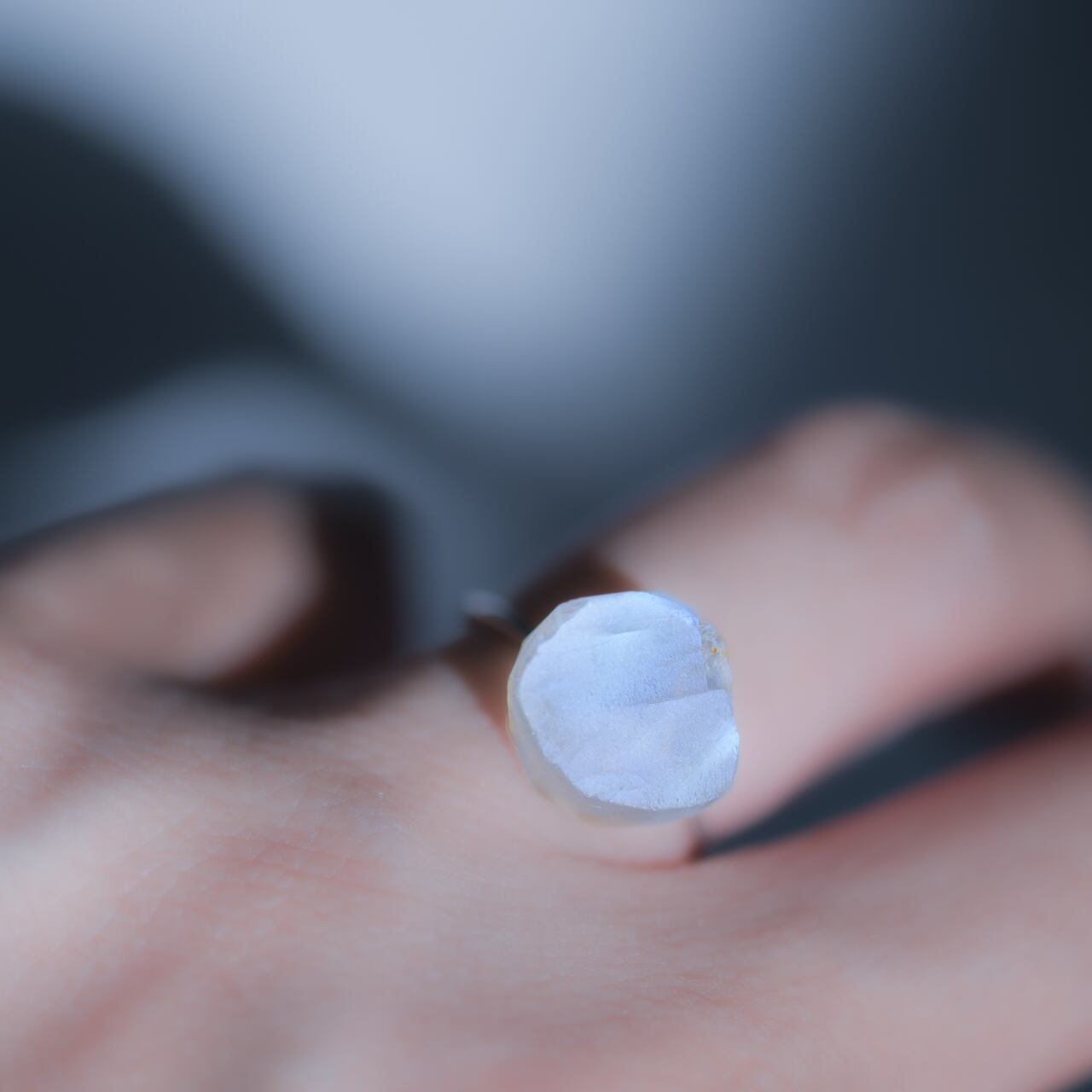 Moonstone Raw Stone Ring | Handmade Natural Stone Jewelry