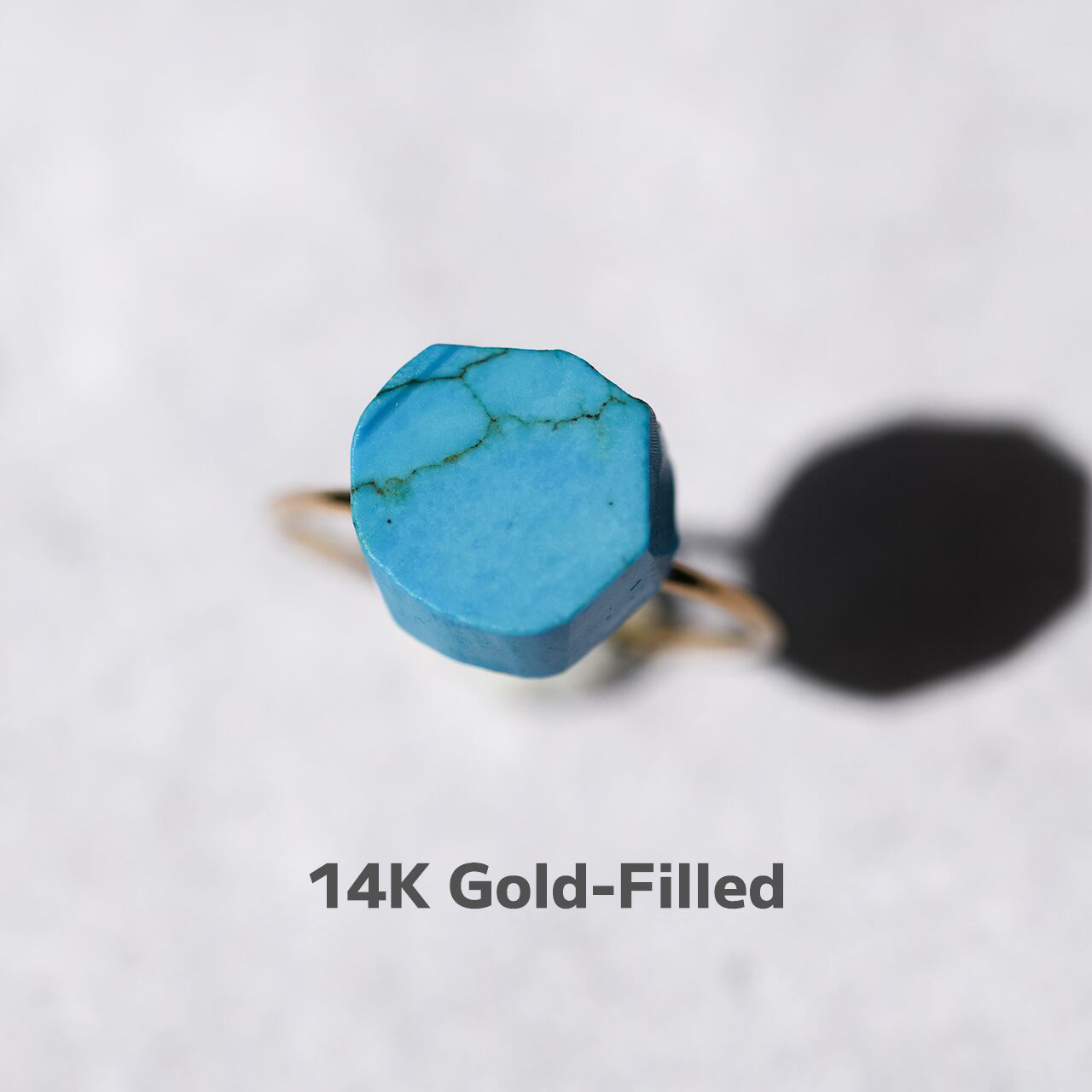 Turquoise Raw Stone Ring | Handmade Natural Stone Jewelry