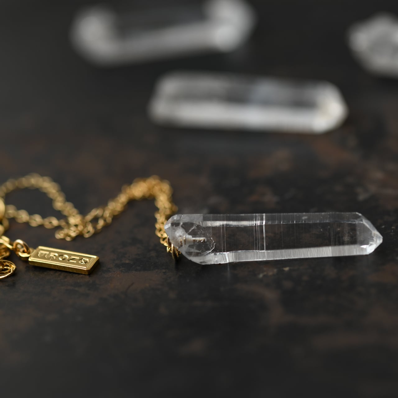 Colombian Quartz Raw Stone Necklace | Handmade Natural Stone Jewelry