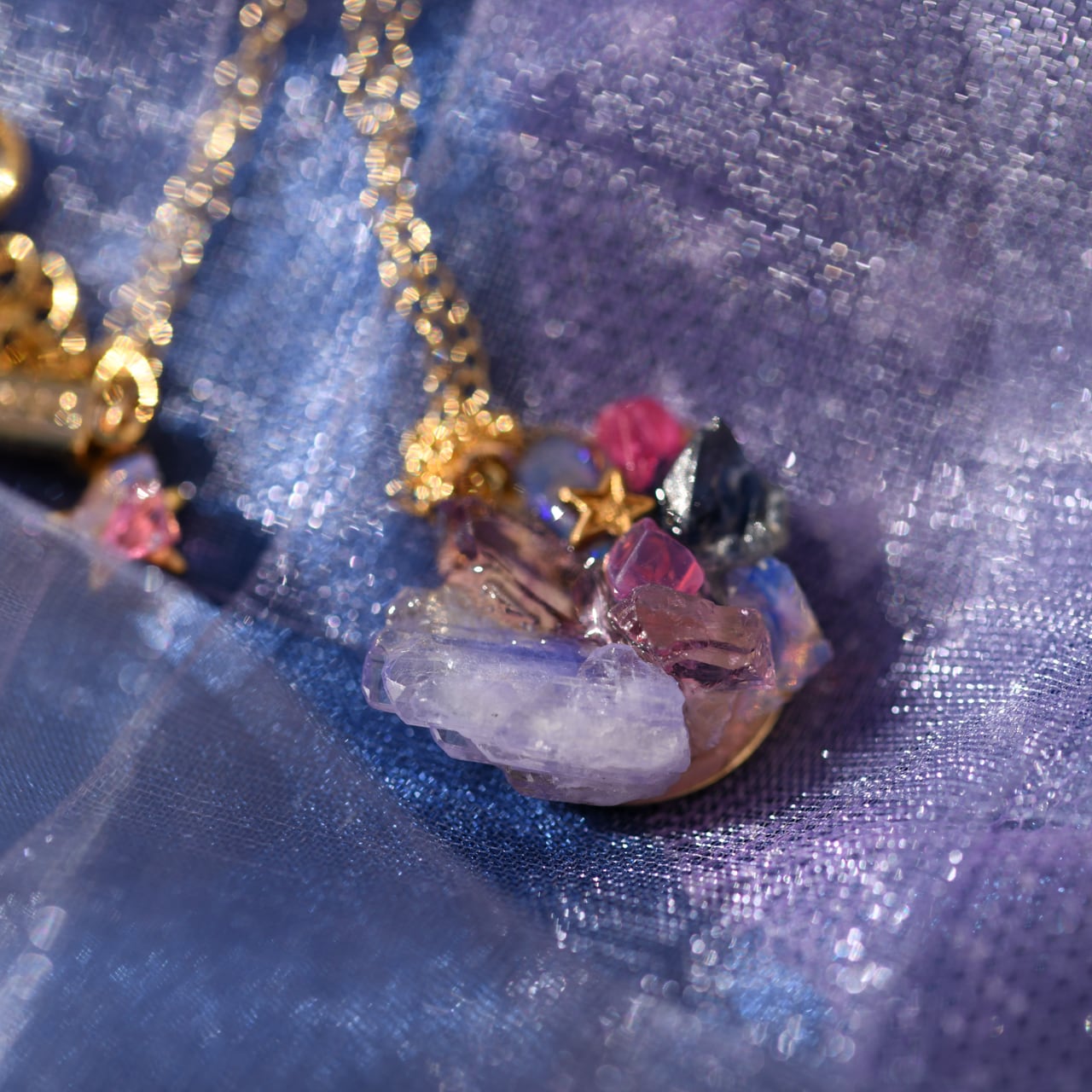 [One of a kind] Integration Necklace | Handmade Natural Stone Jewelry [Twilight Collection]