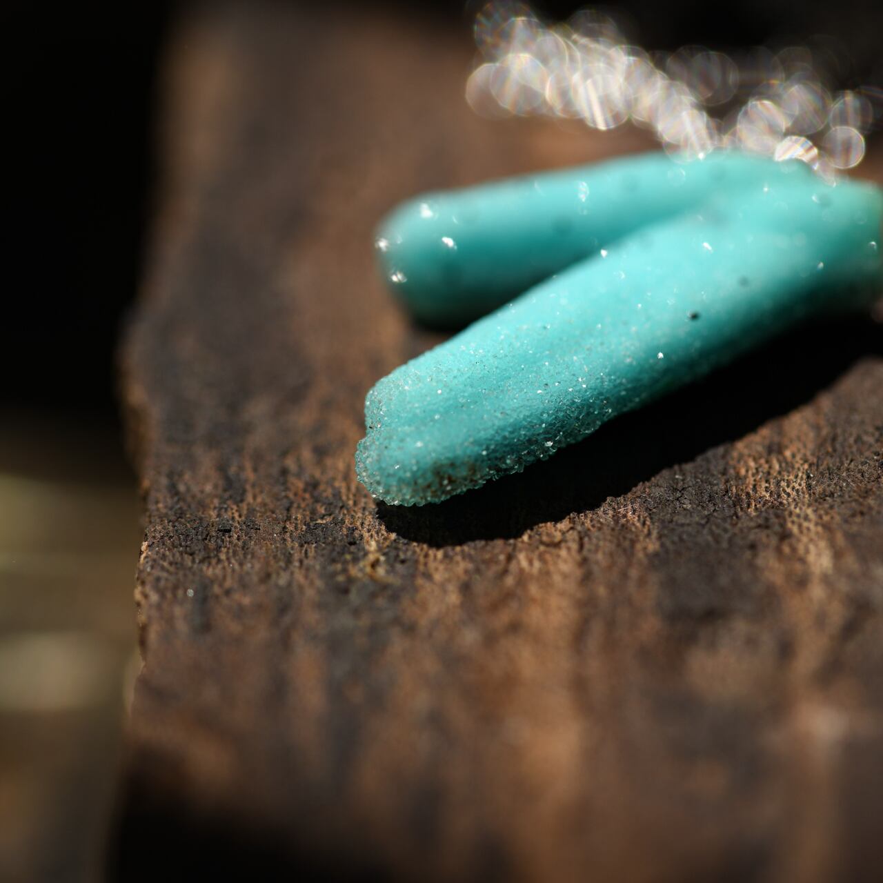 [One of a kind] Chrysocolla Raw Stone Sterling Silver Necklace | Handmade Natural Stone Jewelry [Raindrop Collection]