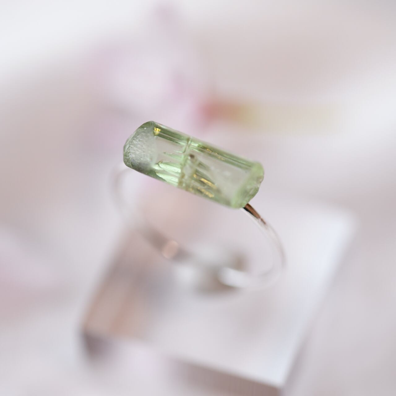 [One of a kind] Tourmaline Raw Stone Ring | Handmade Natural Stone Jewelry [SAKURA Collection]