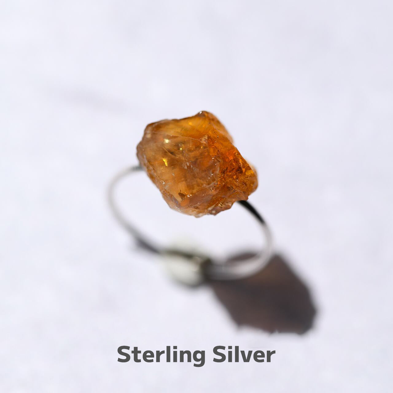 Citrine Raw Stone Necklace | Handmade Natural Stone Jewelry