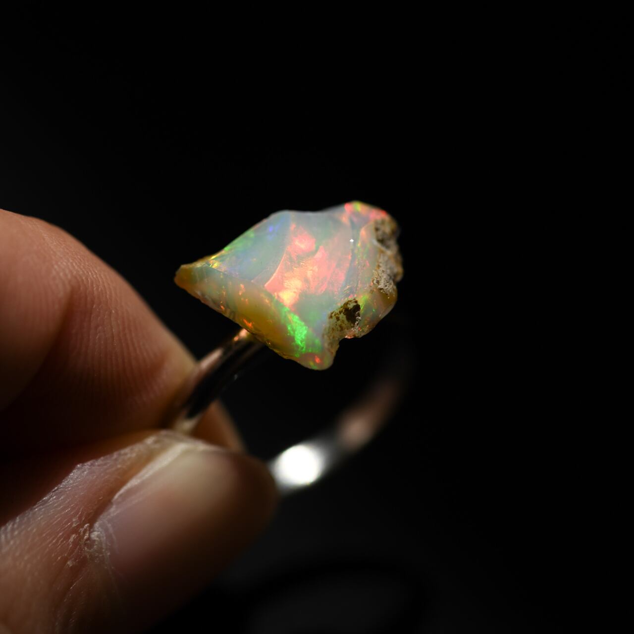 [One of a kind] Opal Raw Stone Ring | Handmade Natural Stone Jewelry [Opal Fest 2023]