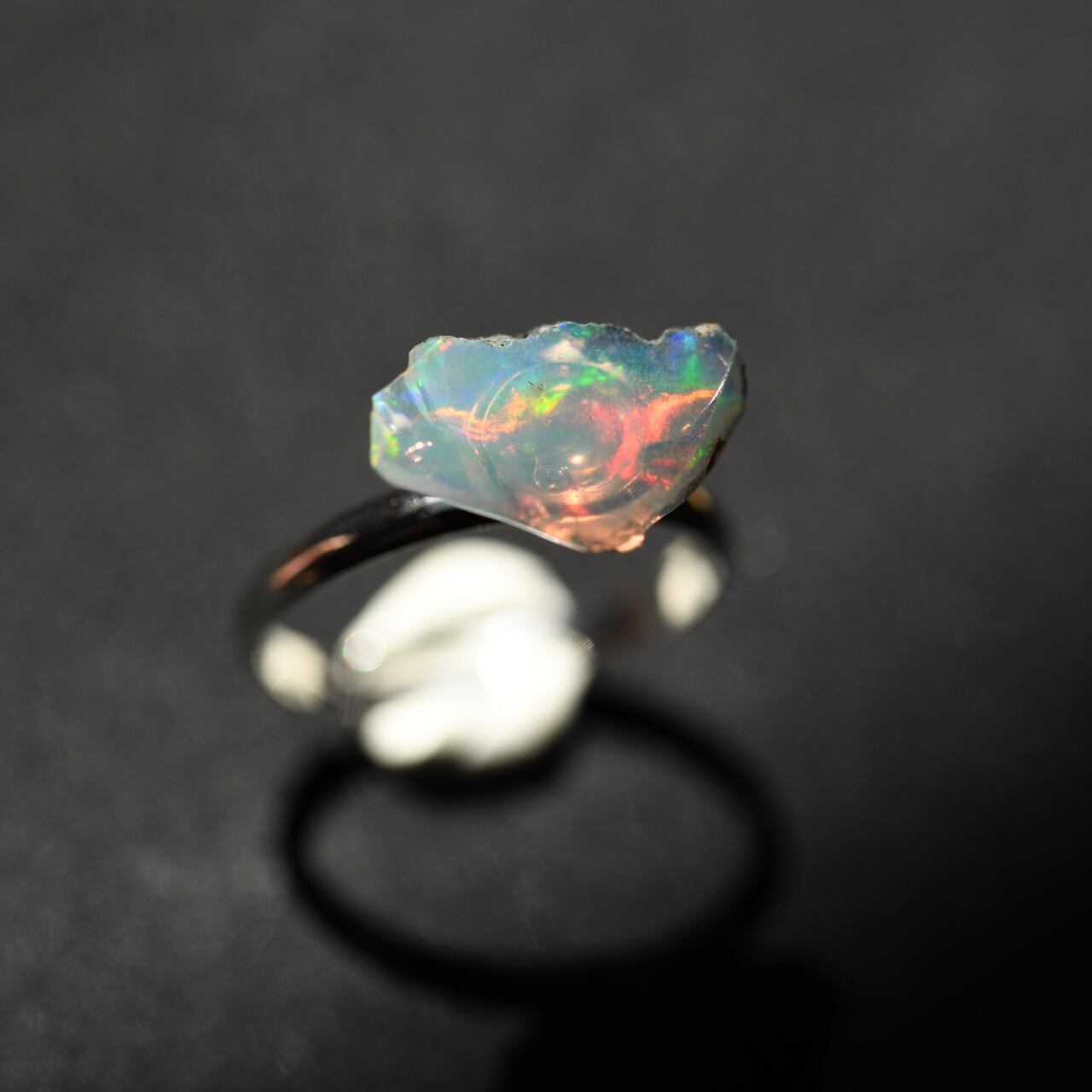 [One of a kind] Opal Raw Stone Ring | Handmade Natural Stone Jewelry [Opal Fest 2023]