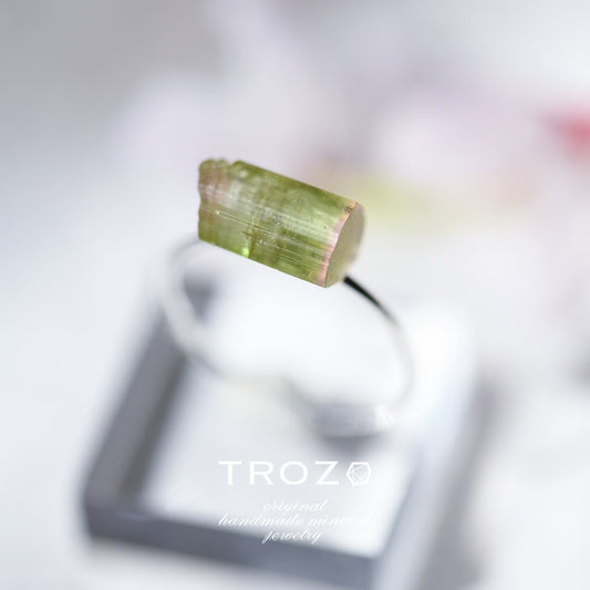 [One of a kind] Tourmaline Raw Stone Ring | Handmade Natural Stone Jewelry [SAKURA Collection]