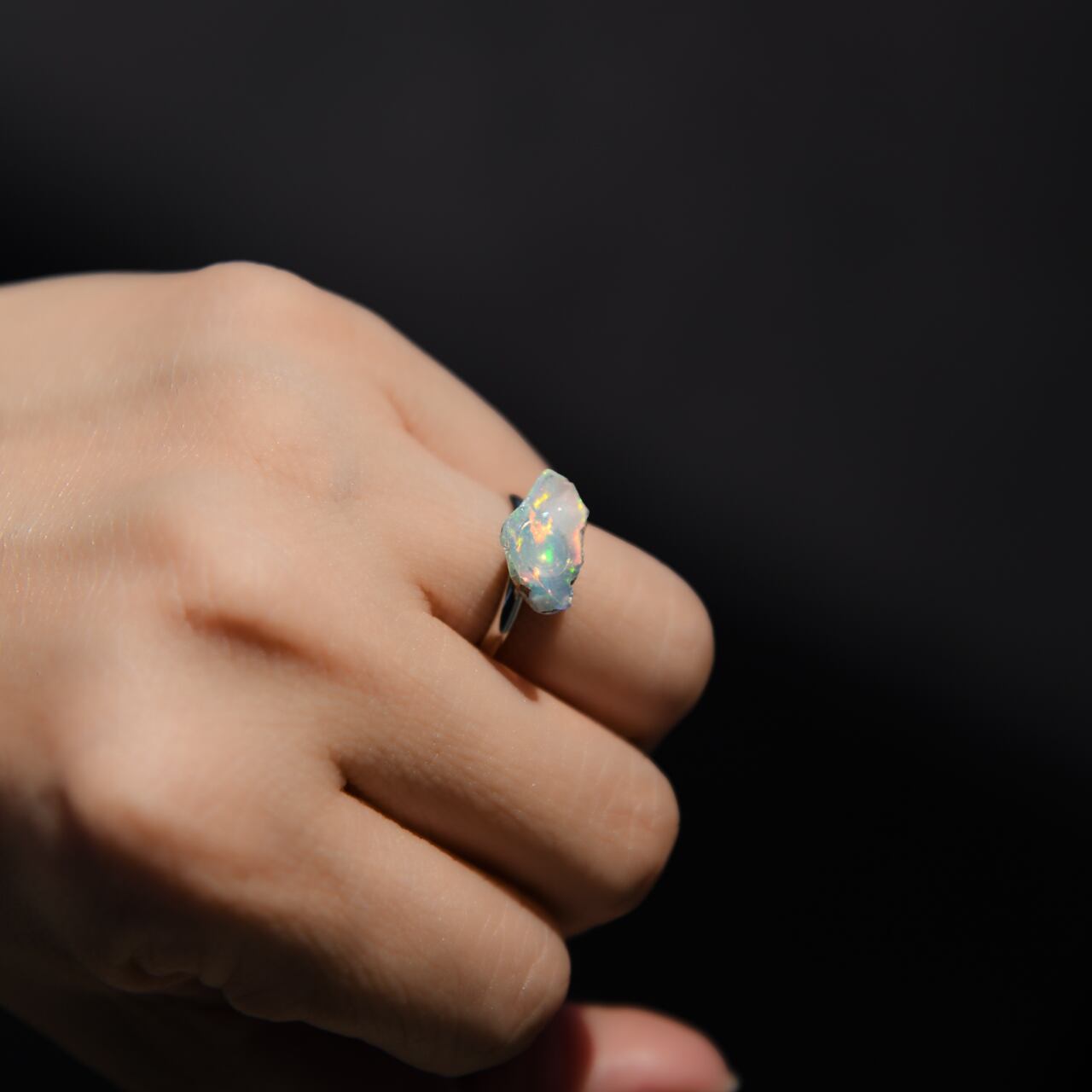 [One of a kind] Opal Raw Stone Ring | Handmade Natural Stone Jewelry [Opal Fest 2023]