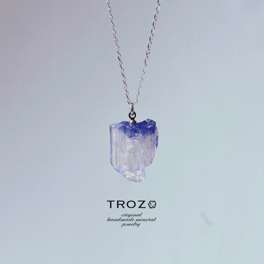 [One of a kind] Tanzanite Raw Stone Sterling Silver Necklace | Handmade Natural Stone Jewelry [HAMON Collection]