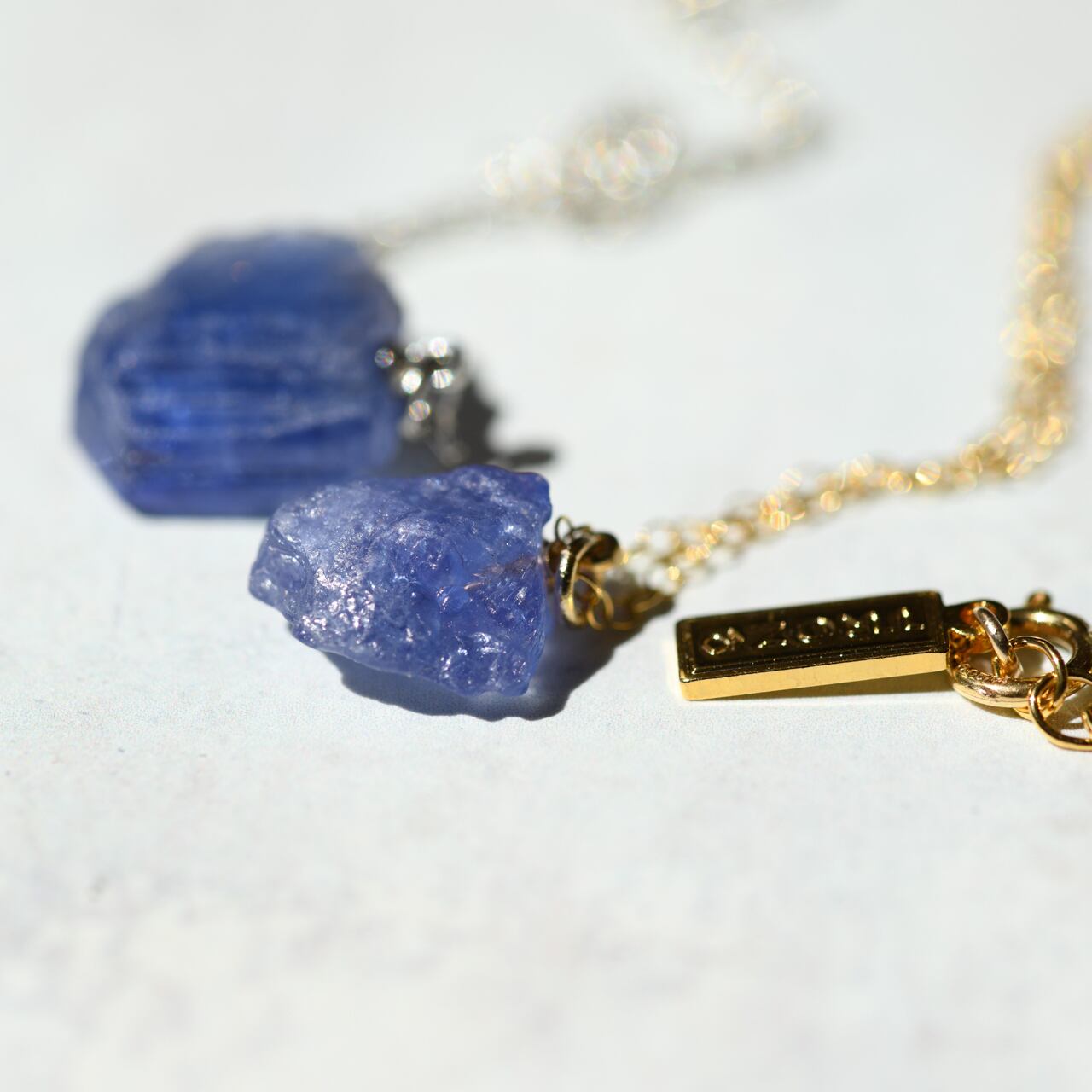 Tanzanite Raw Stone Necklace | Handmade Natural Stone Jewelry