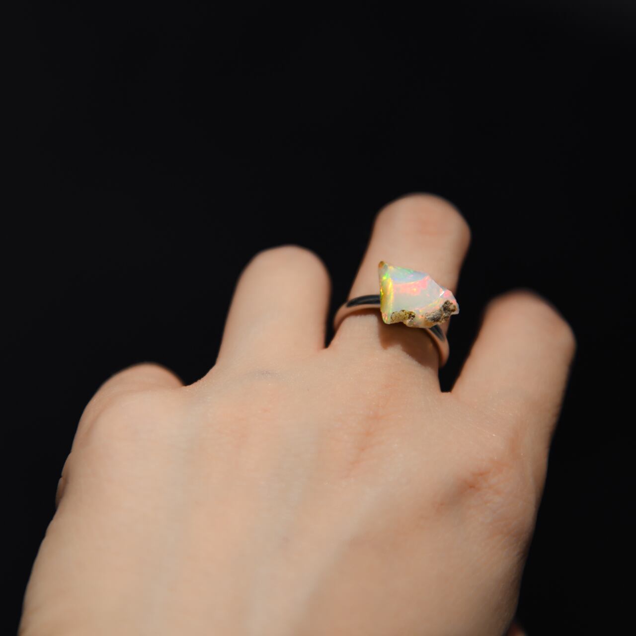 [One of a kind] Opal Raw Stone Ring | Handmade Natural Stone Jewelry [Opal Fest 2023]