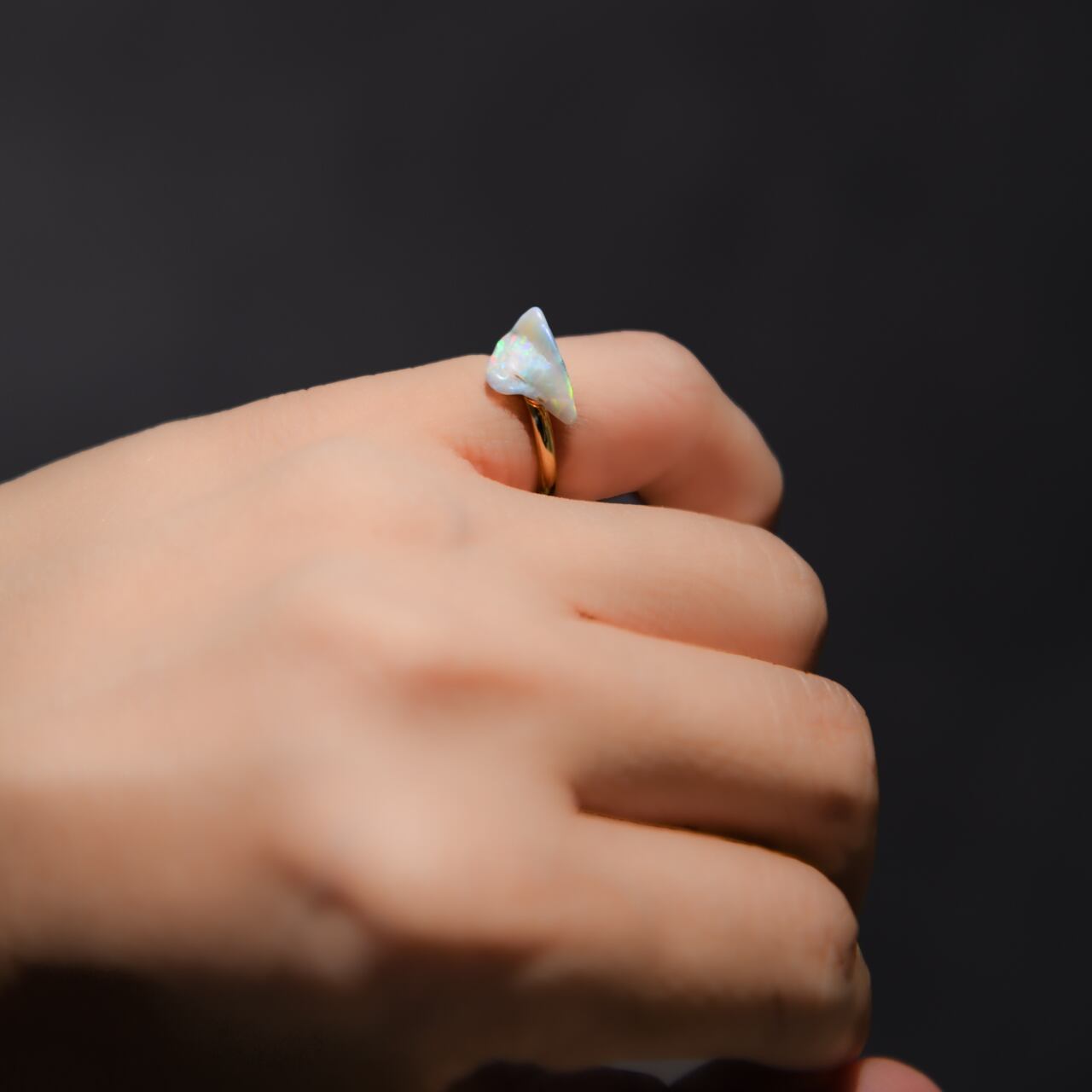 [One of a kind] Opal Raw Stone Pinky Ring | Handmade Natural Stone Jewelry [Opal Fest 2023]