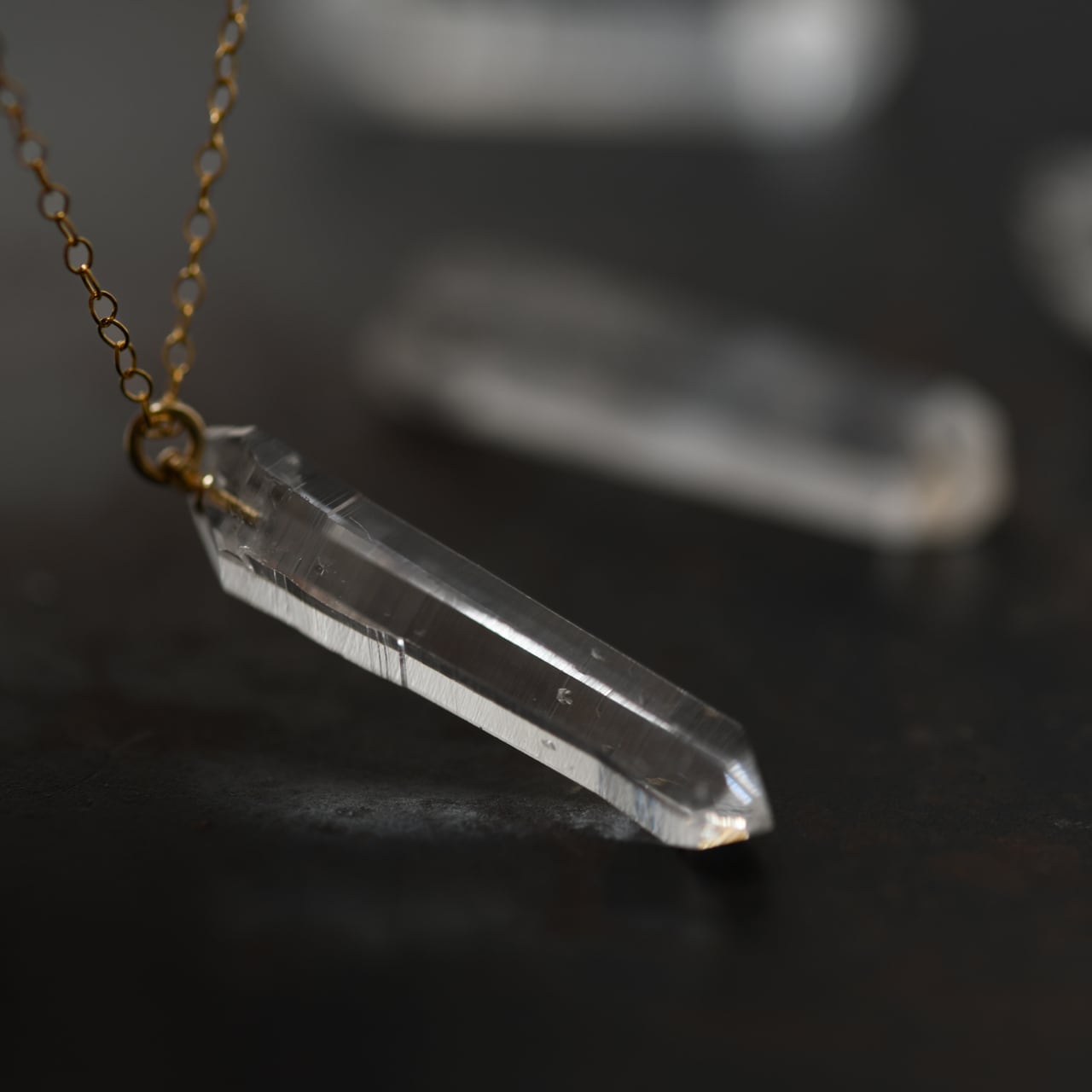 Colombian Quartz Raw Stone Necklace | Handmade Natural Stone Jewelry