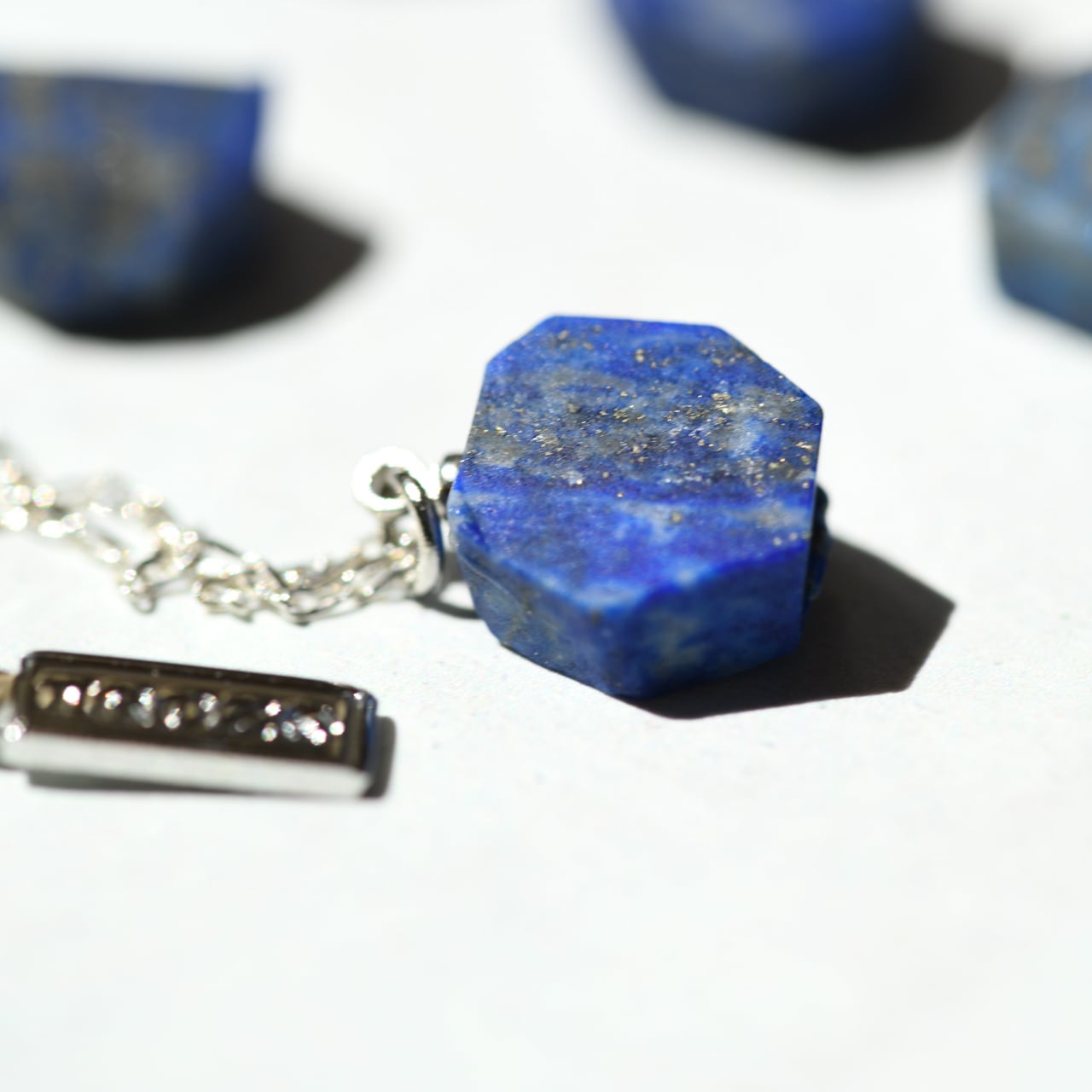 Lapis Lazuli Raw Stone Necklace | Handmade Natural Stone Jewelry