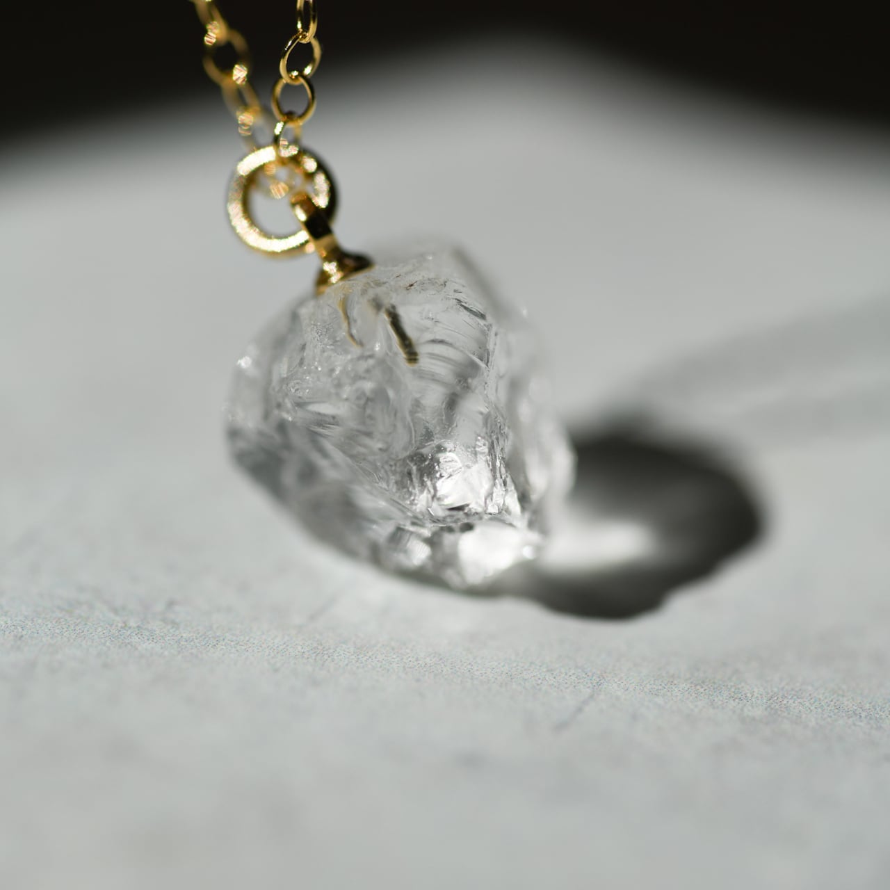 Quartz Raw Stone Necklace | Handmade Natural Stone Jewelry