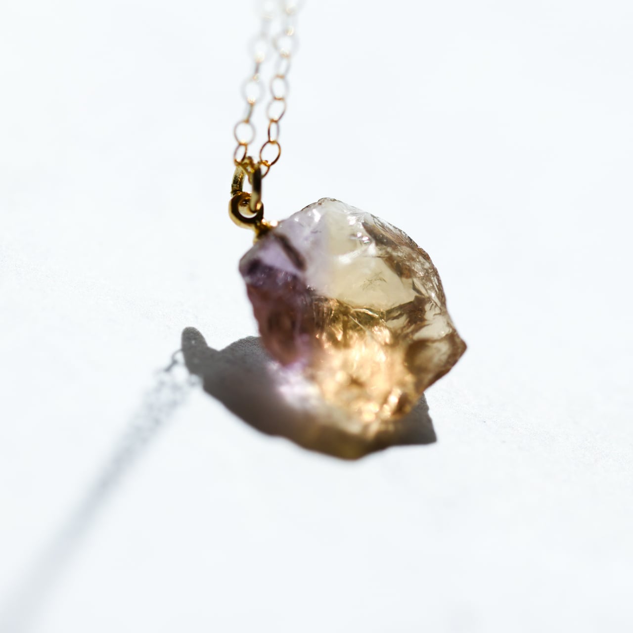 Ametrine Raw Stone Necklace | Handmade Natural Stone Jewelry