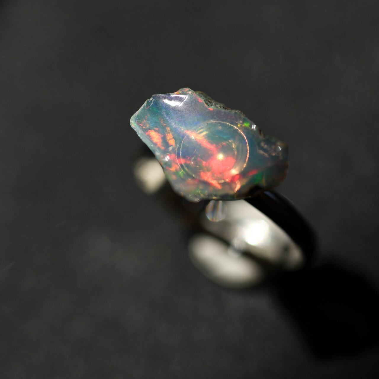 [One of a kind] Opal Raw Stone Ring | Handmade Natural Stone Jewelry [Opal Fest 2023]