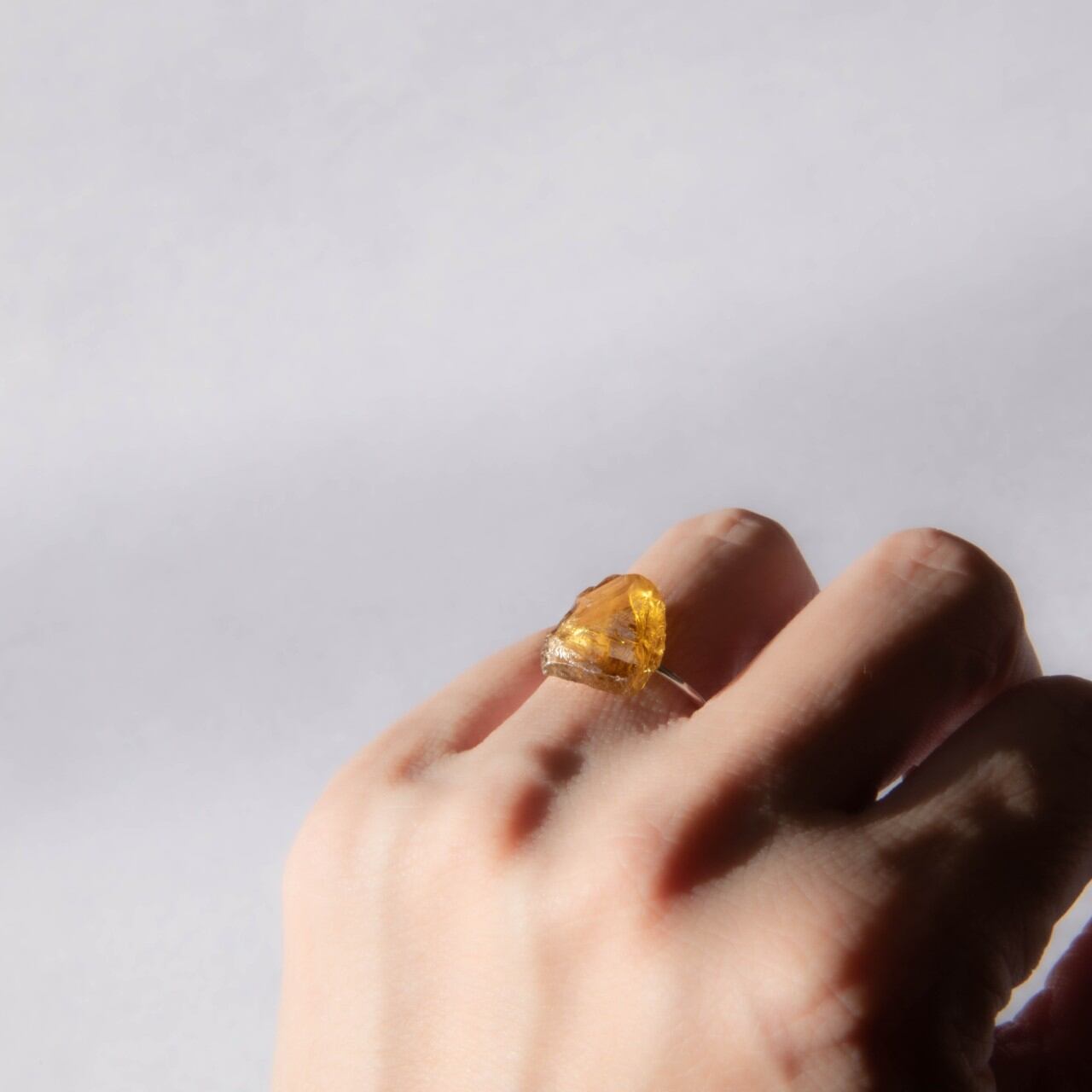 [One of a kind] Sphene Raw Stone Ring | Handmade Natural Stone Jewelry [12 GemStones Collection 2022]