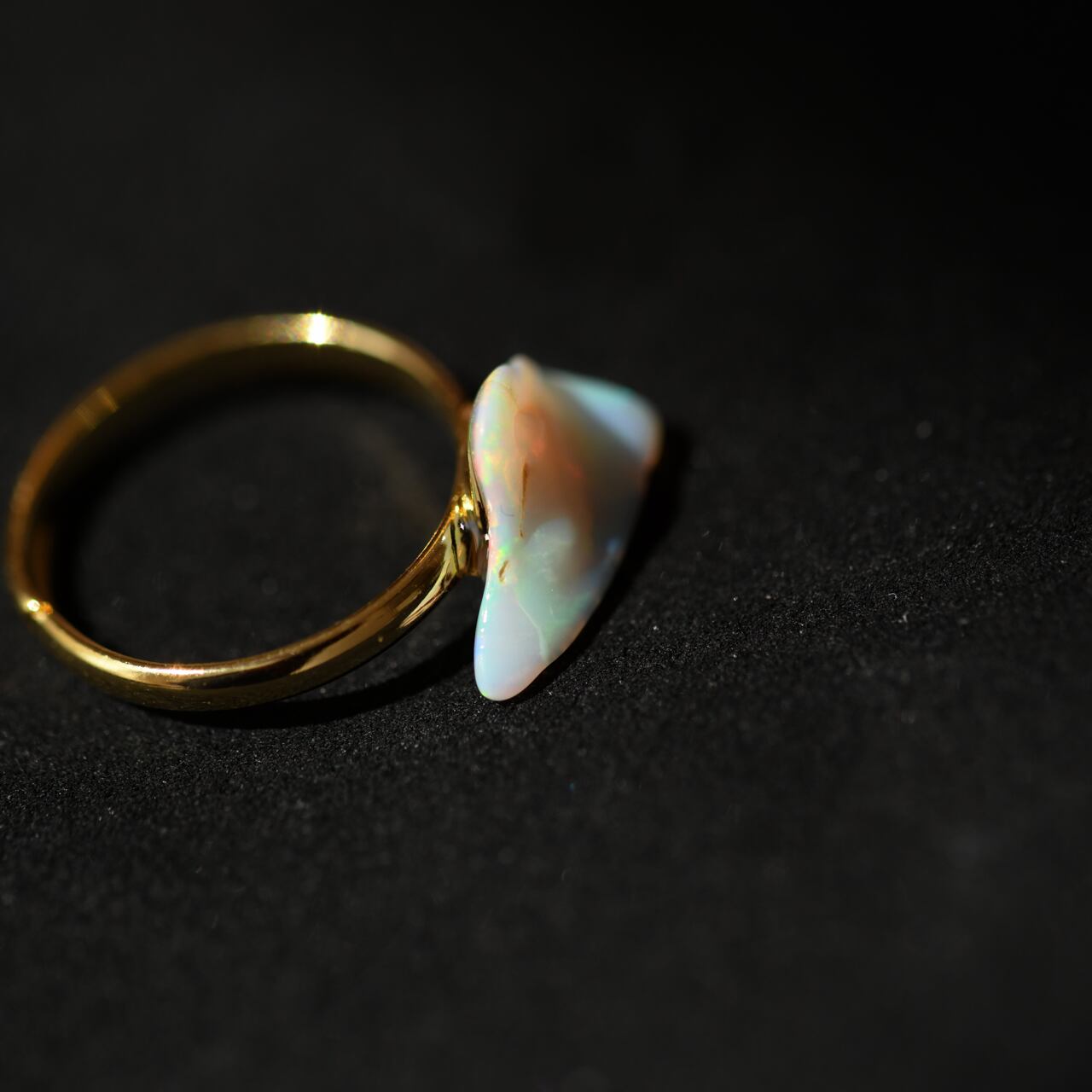 [One of a kind] Opal Raw Stone Pinky Ring | Handmade Natural Stone Jewelry [Opal Fest 2023]