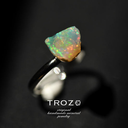 [One of a kind] Opal Raw Stone Ring | Handmade Natural Stone Jewelry [Opal Fest 2023]