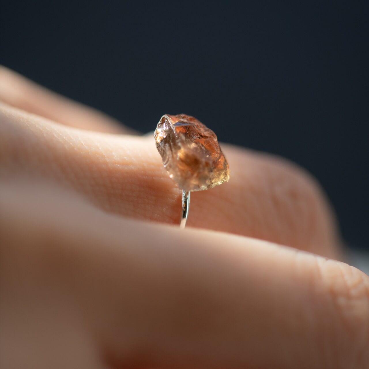 [One of a kind] Andalusite Raw Stone Ring | Handmade Natural Stone Jewelry [Stay Gold Collection]