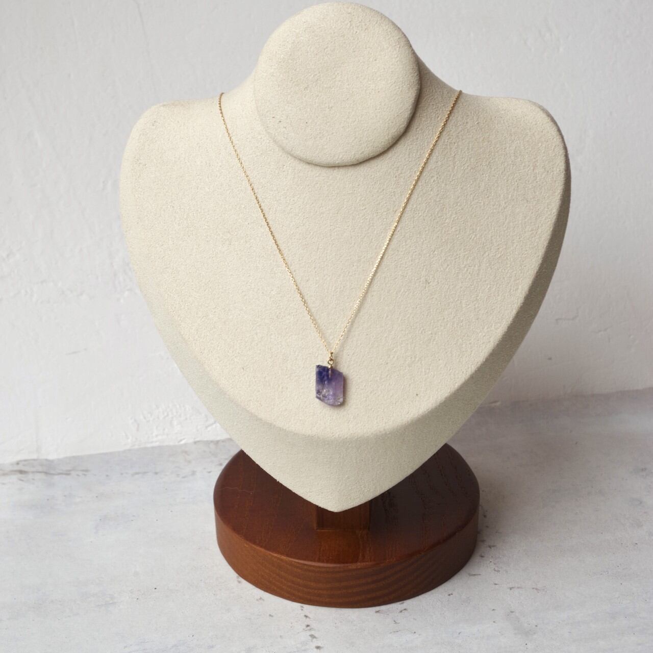 [One of a kind] Tanzanite Raw Stone 18K Necklace | Handmade Natural Stone Jewelry [HAMON Collection]