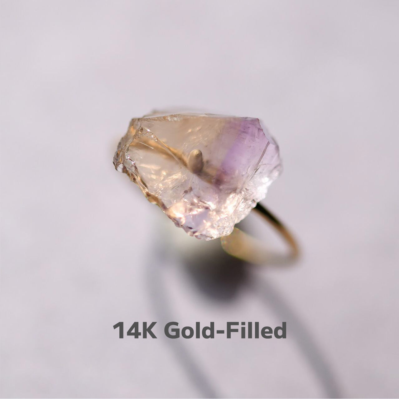 Ametrine Raw Stone Ring | Handmade Natural Stone Jewelry