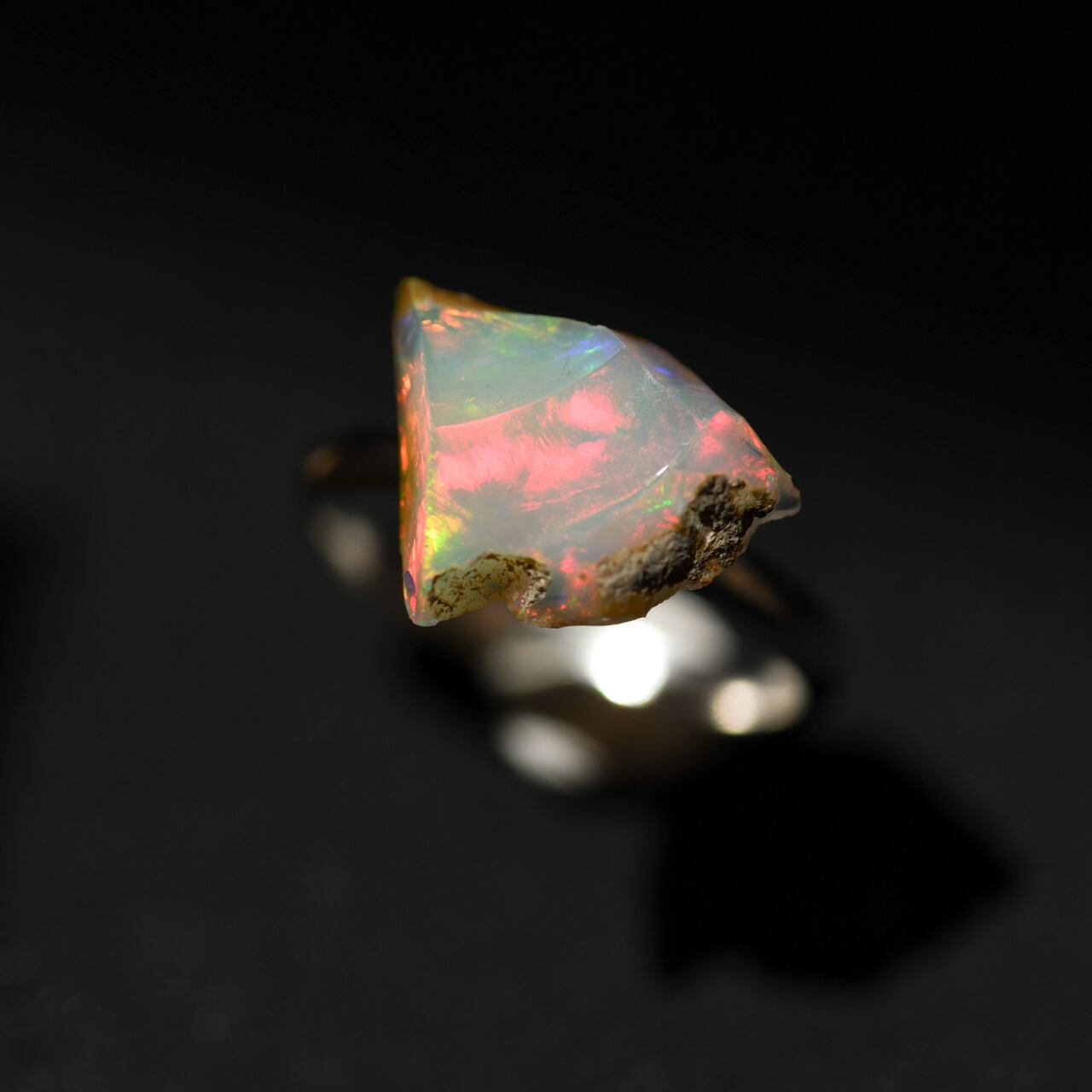 [One of a kind] Opal Raw Stone Ring | Handmade Natural Stone Jewelry [Opal Fest 2023]