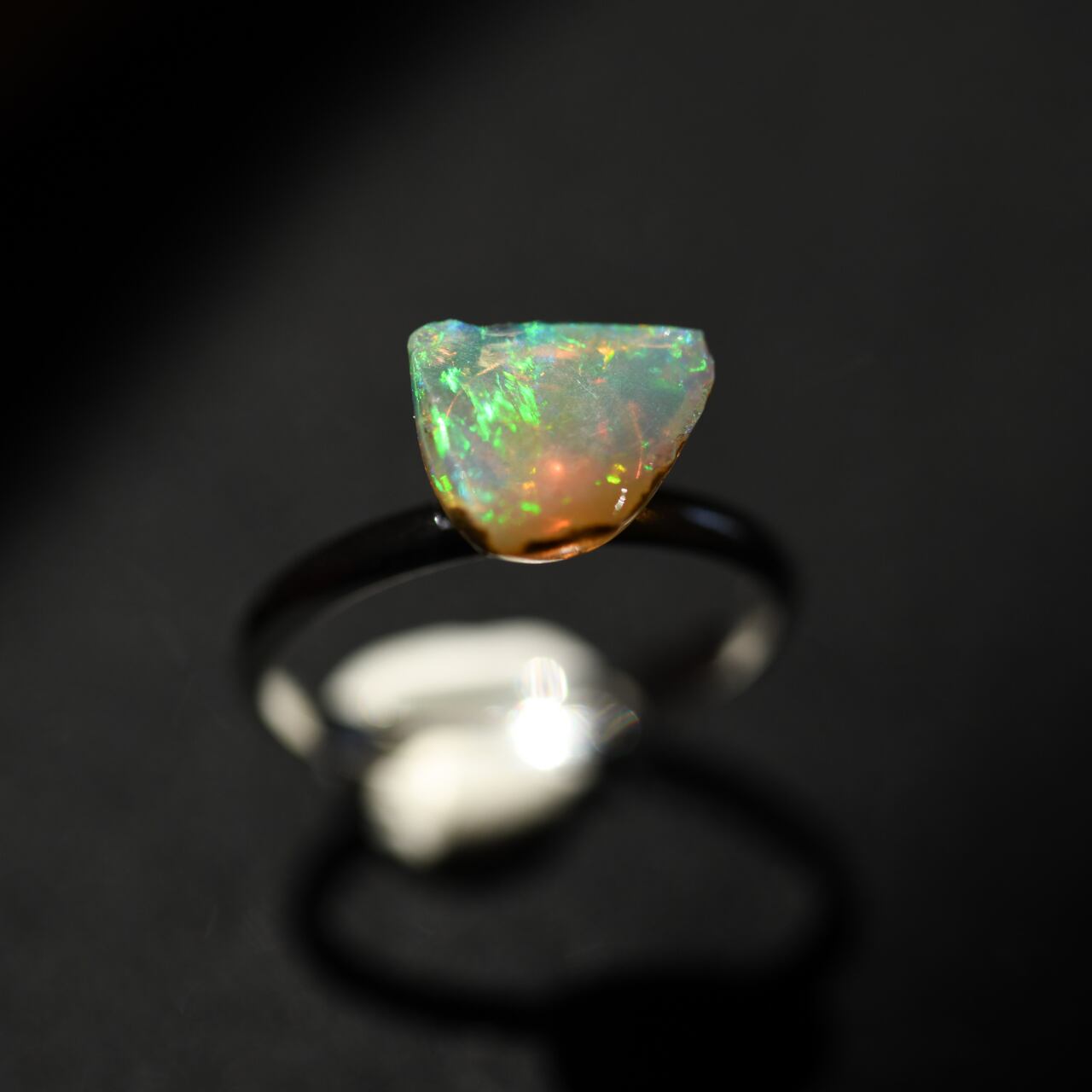 [One of a kind] Opal Raw Stone Ring | Handmade Natural Stone Jewelry [Opal Fest 2023]