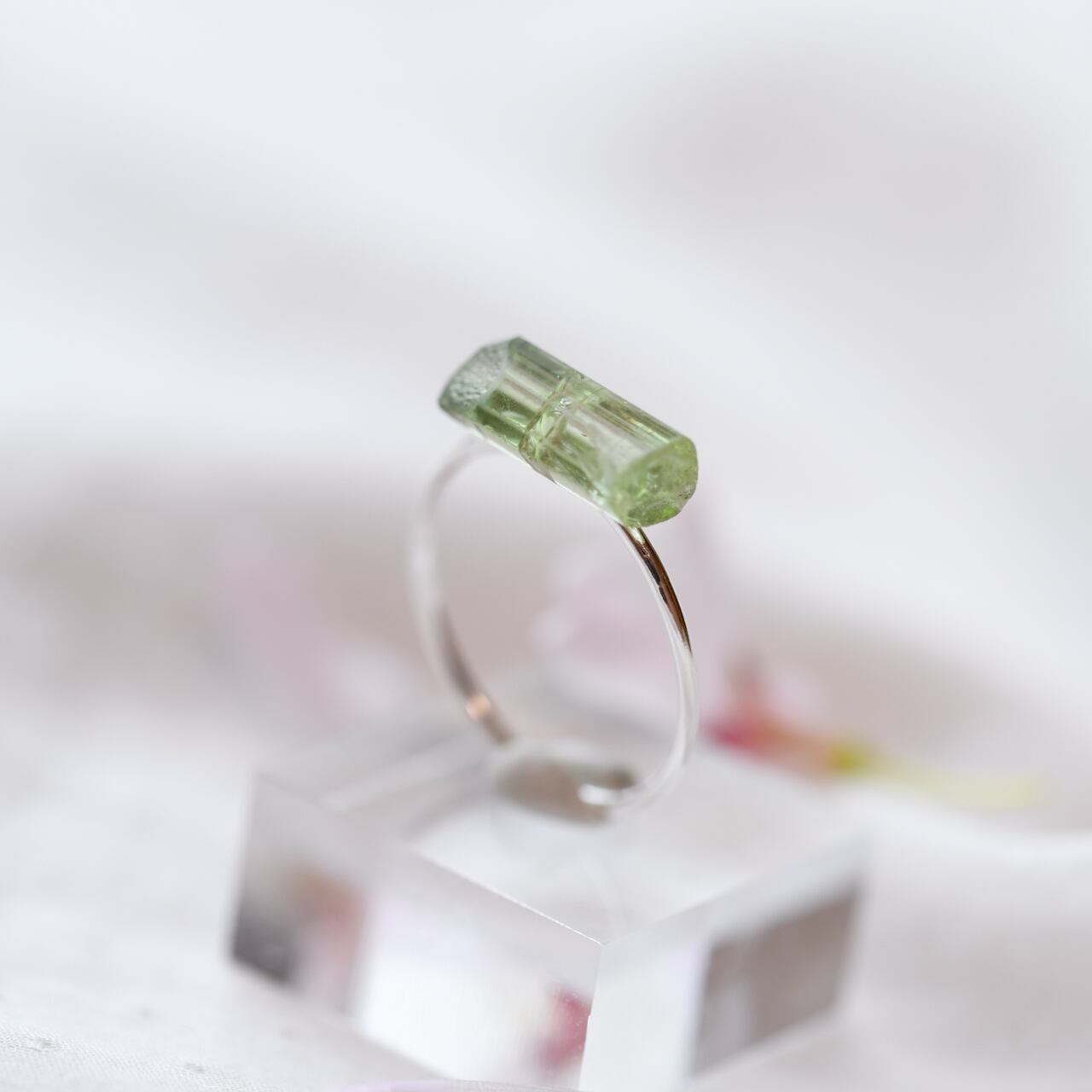 [One of a kind] Tourmaline Raw Stone Ring | Handmade Natural Stone Jewelry [SAKURA Collection]