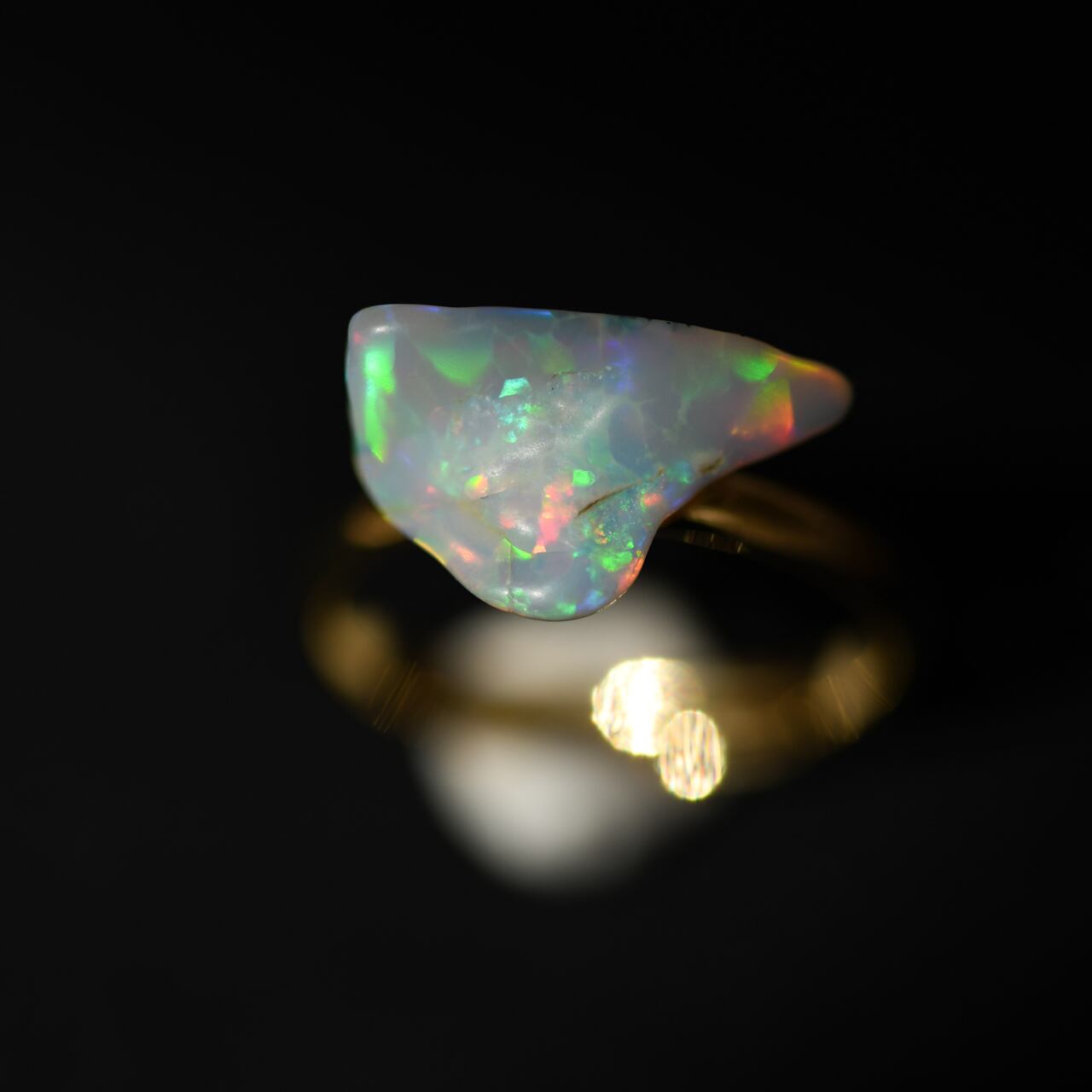 [One of a kind] Opal Raw Stone Pinky Ring | Handmade Natural Stone Jewelry [Opal Fest 2023]