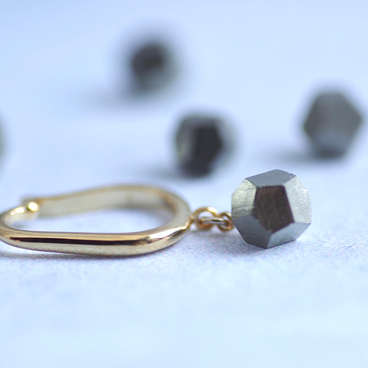 Pyrite (Dodecahedral) Raw Stone Ear Cuff | Handmade Natural Stone Jewelry