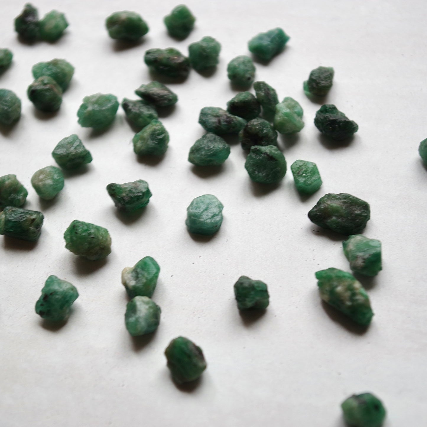 Emerald Raw Stone Earrings | Handmade Natural Stone Jewelry