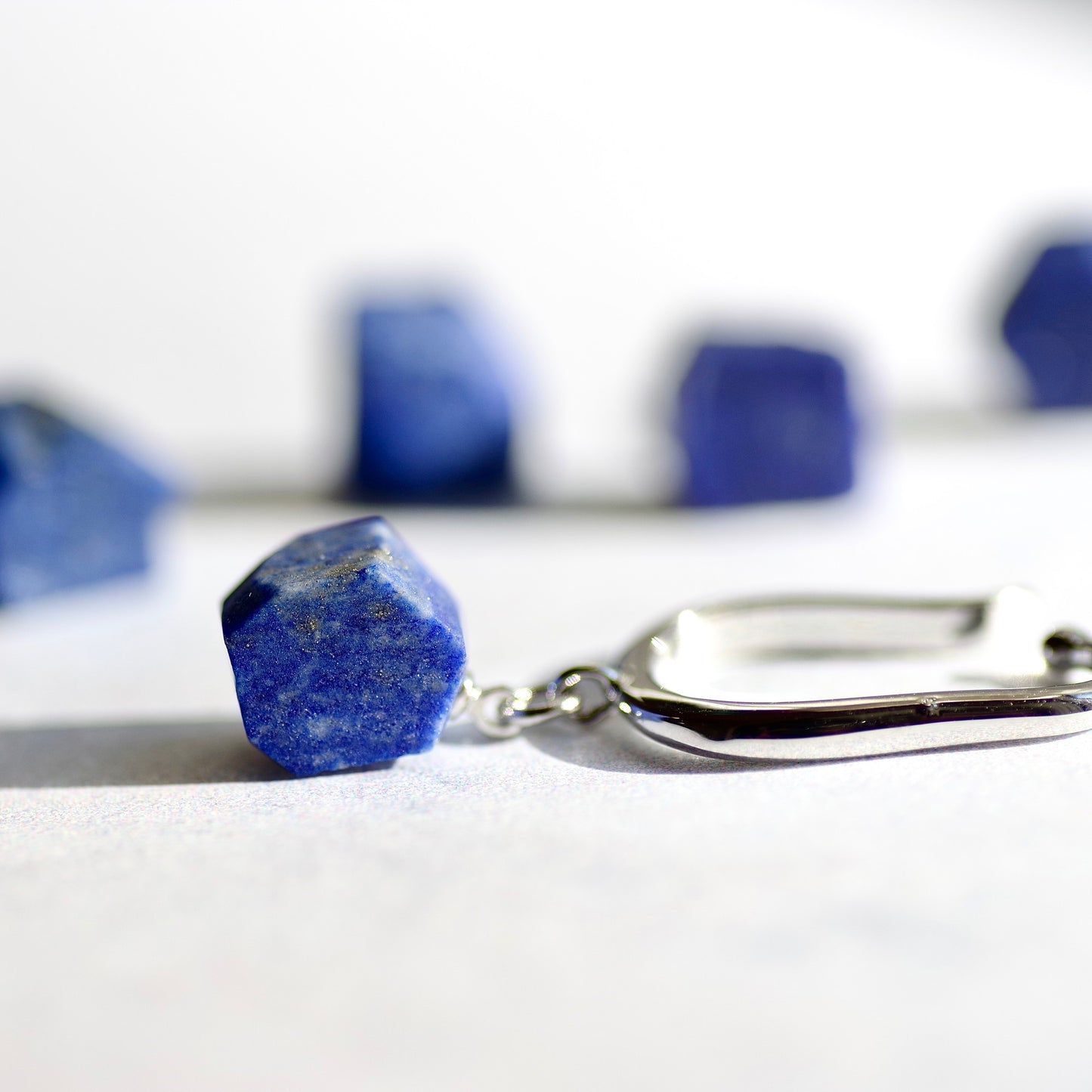 Lapis Lazuli Raw Stone Ear Cuff | Handmade Natural Stone Jewelry