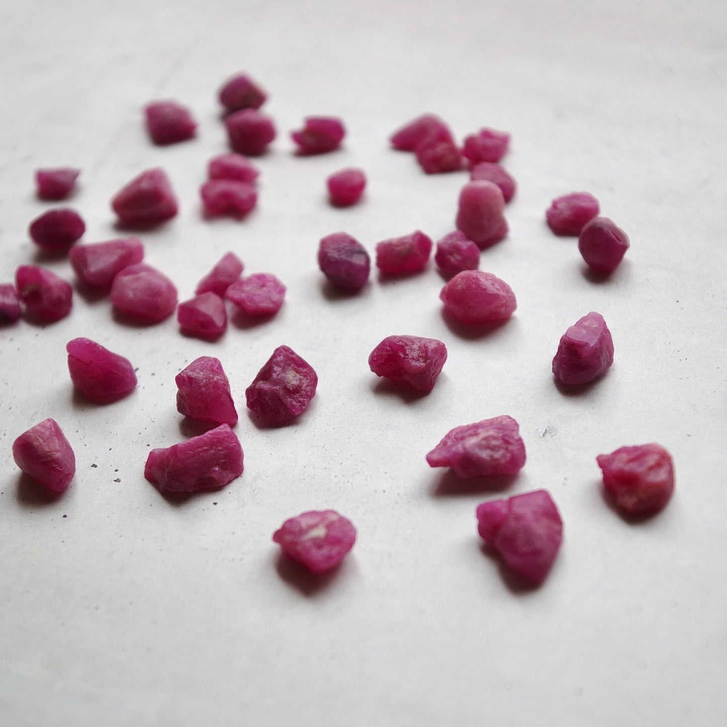 Ruby Raw Stone Earrings | Handmade Natural Stone Jewelry