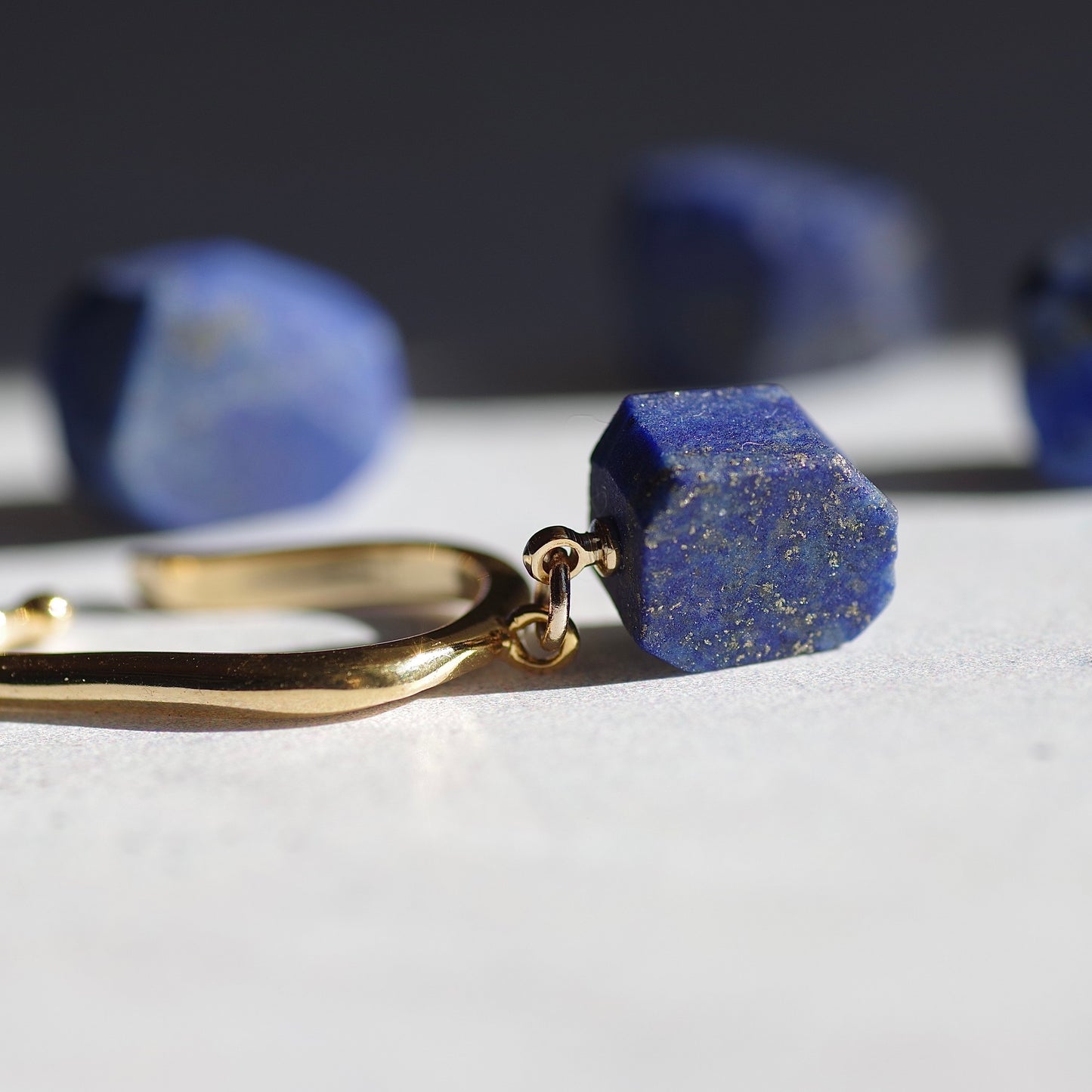 Lapis Lazuli Raw Stone Ear Cuff | Handmade Natural Stone Jewelry