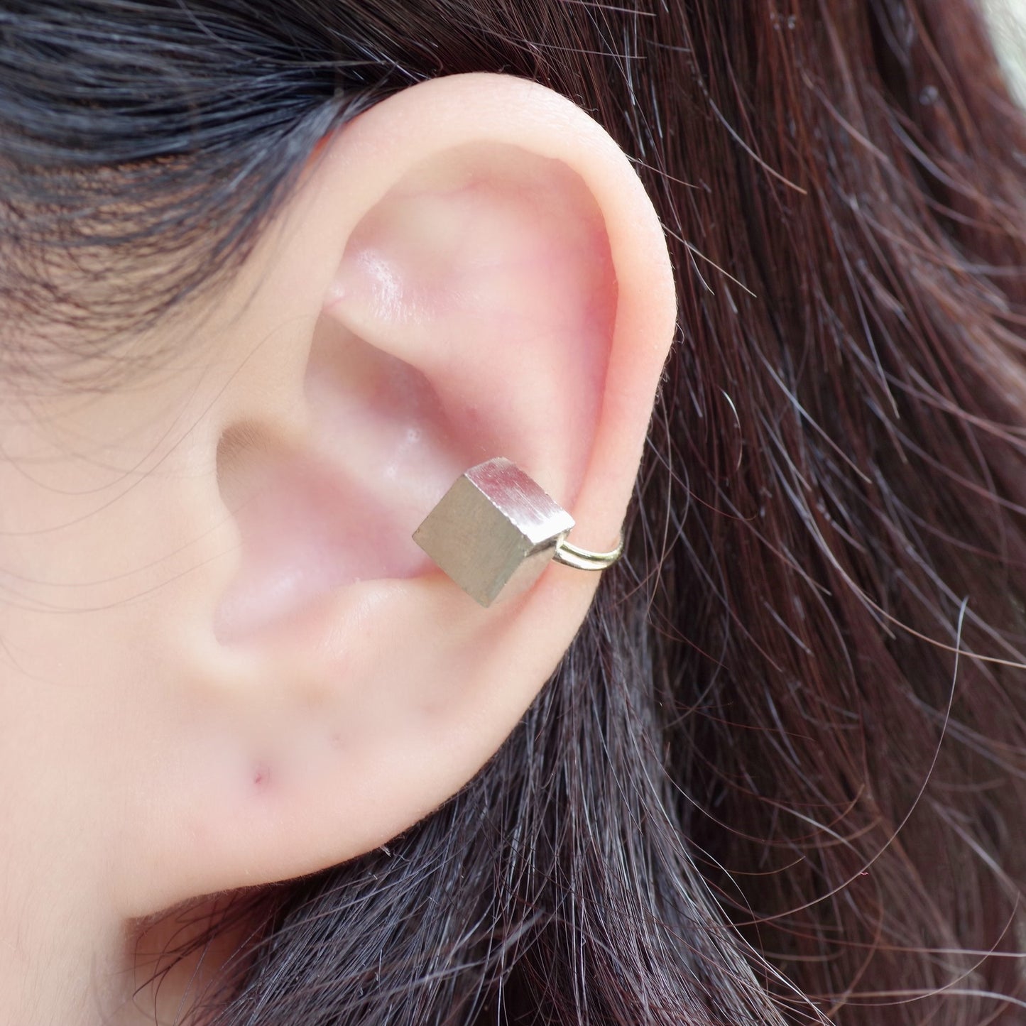 Pyrite (Cubic) Raw Stone Ear Cuff | Handmade Natural Stone Jewelry