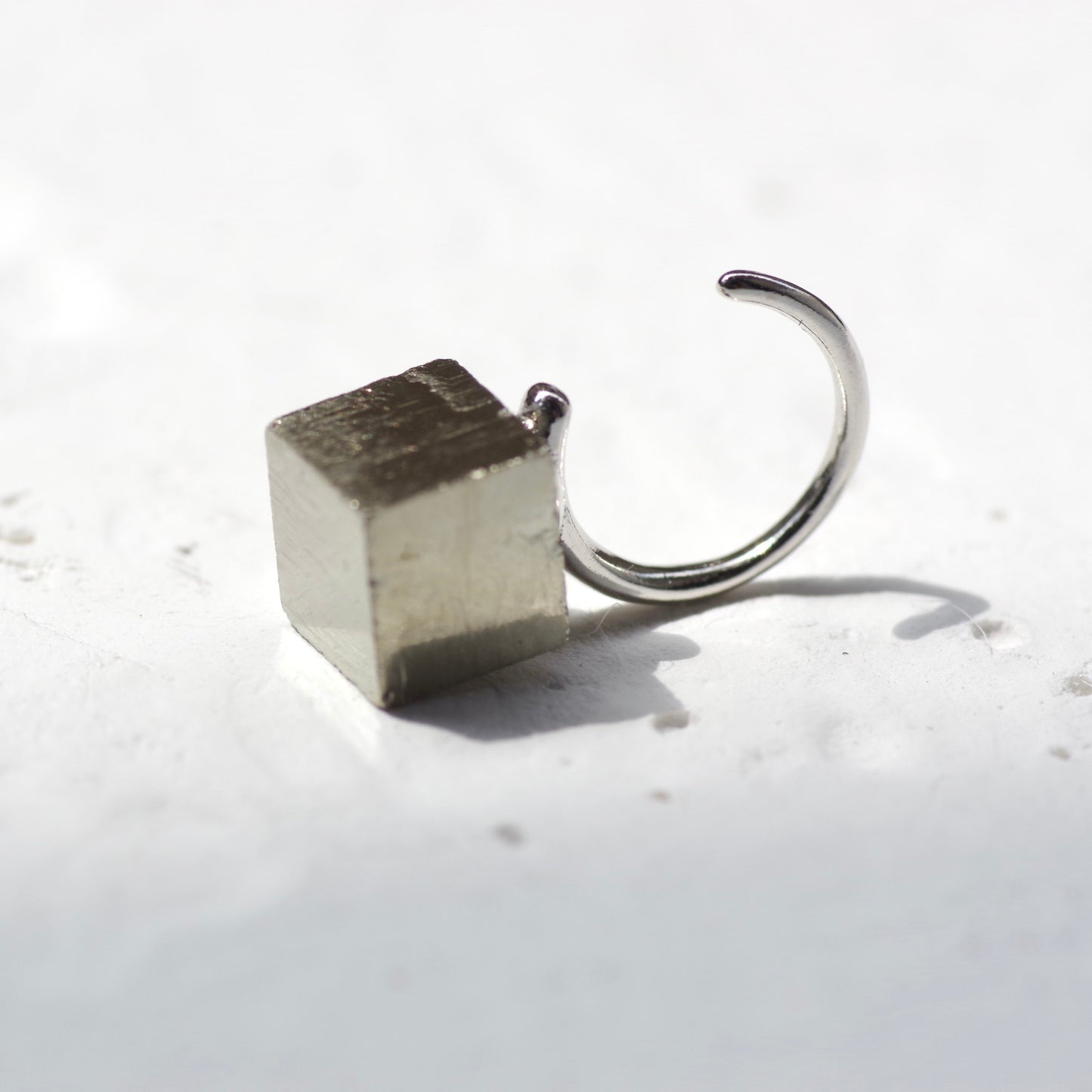 Pyrite (Cubic) Raw Stone Ear Cuff | Handmade Natural Stone Jewelry